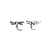 Oorbellen meisje | Zilveren kinderoorbellen | Zilveren oorstekers, libelle