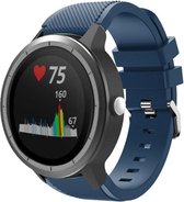 Siliconen Smartwatch bandje - Geschikt voor  Garmin Vivoactive 3 siliconen bandje - donkerblauw - Horlogeband / Polsband / Armband