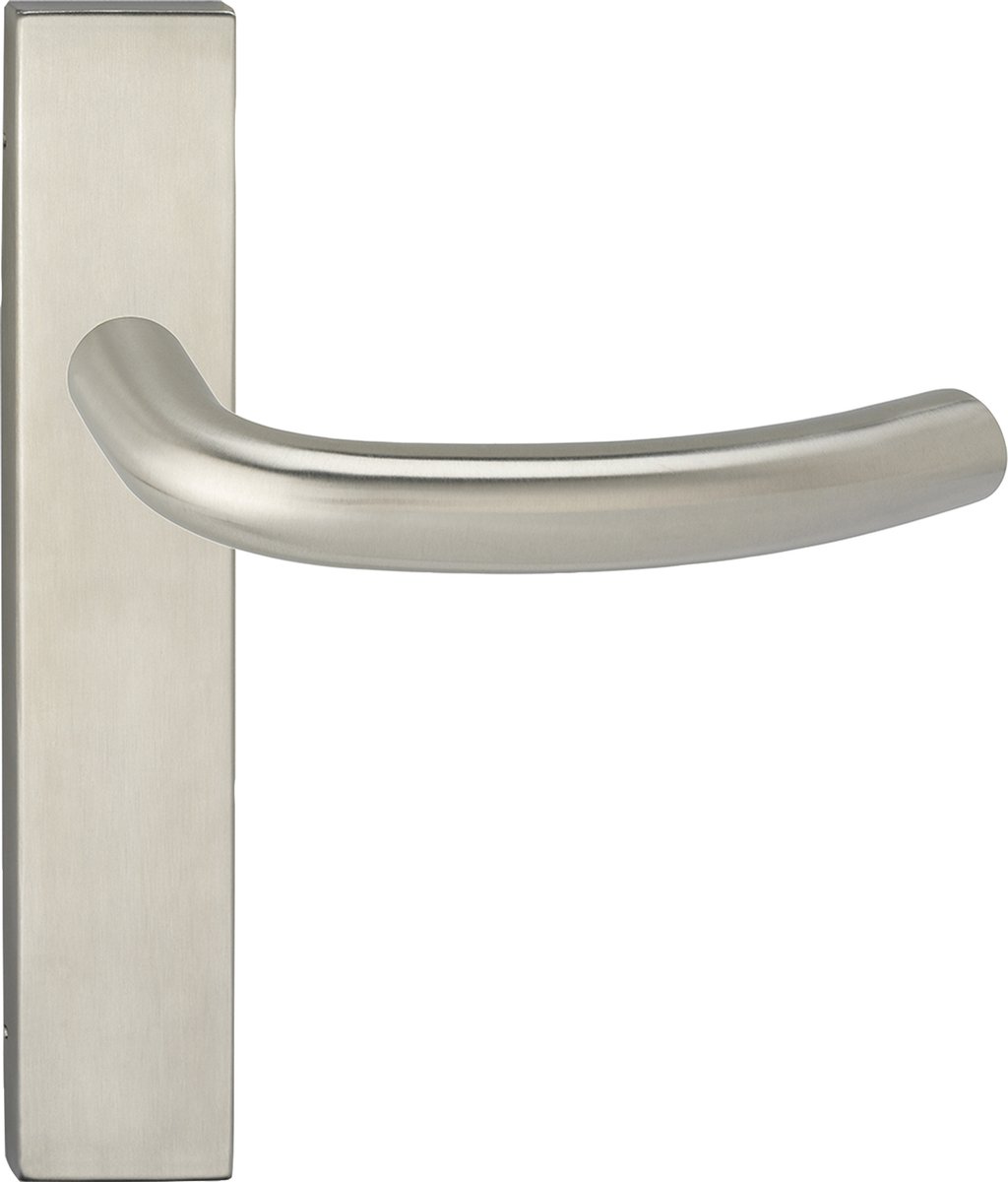 Deurkruk - Impresso Preston - Voor binnen - Vierkant deurschild - RVS - 2 stuks