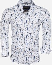 Overhemd L.Mouw 57000 Grey White