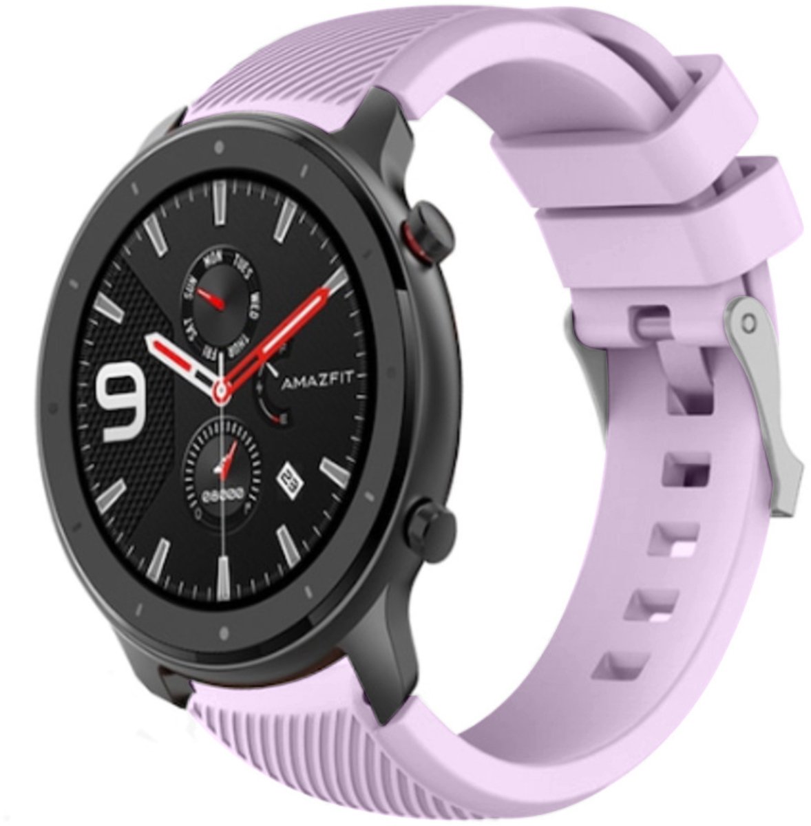 Silicone Band – Geschikt voor Xiaomi Amazfit GTR 42mm – Lila