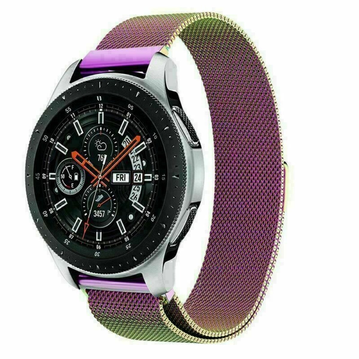 geschikt voor Samsung Galaxy Watch Milanese band - regenboog - 41mm / 42mm