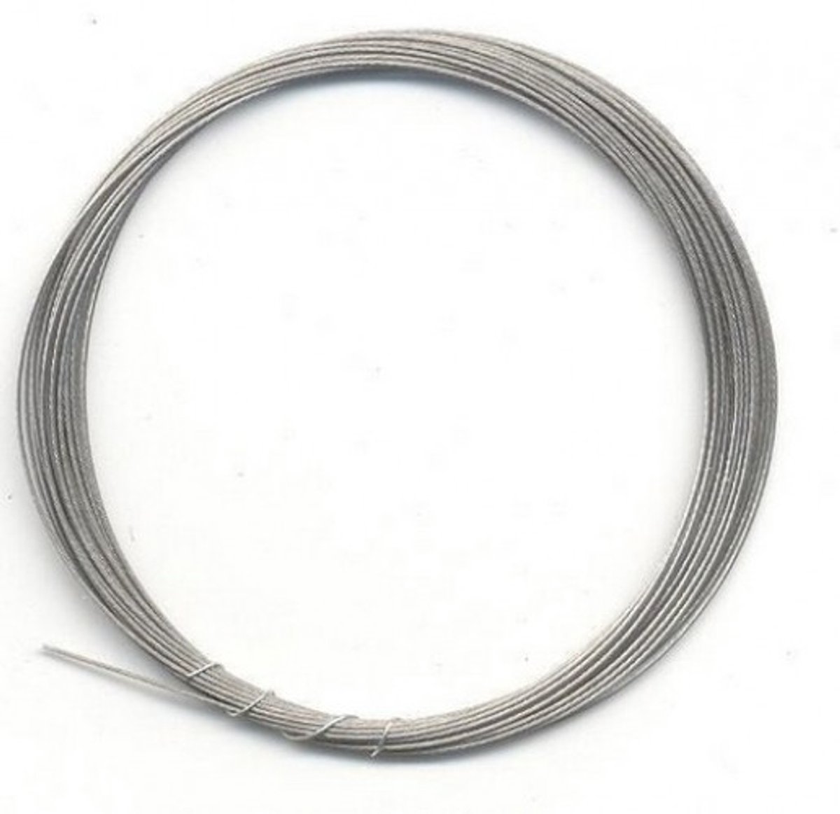 Metaaldraad nylon coating zilverkleur 0,4 mm 4 meter