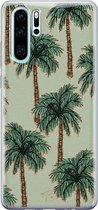 Huawei P30 Pro hoesje - Palmbomen - Siliconen - Soft Case Telefoonhoesje - Natuur - Groen