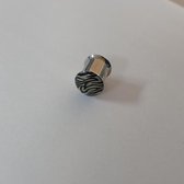 10 mm Double-flared plug zebra style