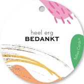 Tallies Cards - kadokaartjes  - bloemenkaartjes - Heel erg bedankt - Abstract - set van 5 kaarten - bedankkaart - bedankt - 100% Duurzaam