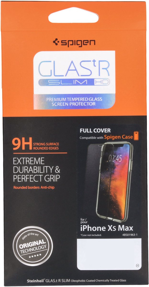 Spigen Full Cover Glass Apple iPhone 11 Pro Max / iPhone XS Max - 065GL25232 - Black