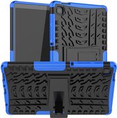 Rugged Kickstand Back Cover - Samsung Galaxy Tab A7 Lite Hoesje - Blauw