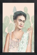 JUNIQE - Poster in houten lijst Couture Mexicaine -40x60 /Groen &