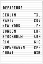 JUNIQE - Poster met kunststof lijst Berlin Departure -13x18 /Wit &