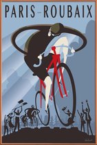 JUNIQE - Poster met kunststof lijst Parijs Roubaix 1896 - Wielrennen