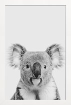 JUNIQE - Poster in houten lijst Koala Classic -40x60 /Wit & Zwart