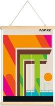 JUNIQE - Posterhanger Vintage Keulen 82 -40x60 /Groen & Oranje