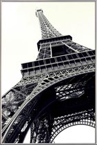 JUNIQE - Poster met kunststof lijst Tour Eiffel -30x45 /Grijs & Wit