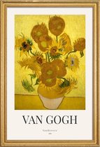 JUNIQE - Poster met houten lijst Van Gogh - Zonnebloemen (Tournesols,