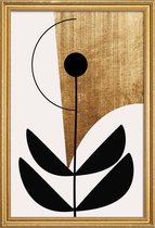 JUNIQE - Poster met houten lijst Nara Nero -20x30 /Zwart