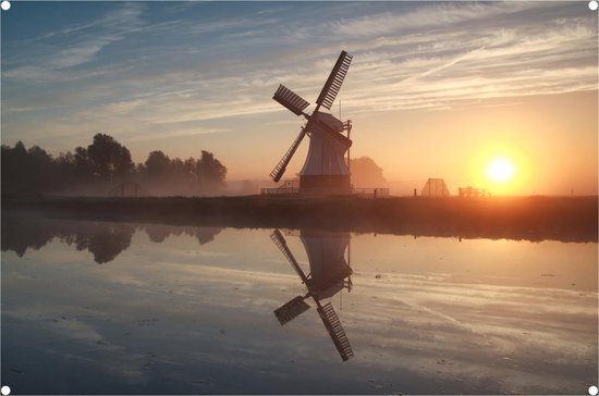 Tuinposter Hollandse Windmolen