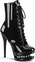 Pleaser Plateau Laarzen, Paaldans schoenen -37 Shoes- BLONDIE-R-1020 Paaldans schoenen Zwart