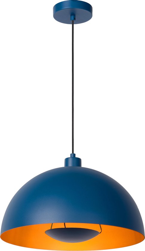 Lucide SIEMON - Hanglamp - Ø 40 cm - 1xE27 - Blauw