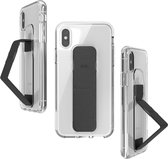 Clckr Gripcase voor iPhone X/XS - Transparant/Zwart