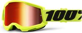 100% Crossbril MTB Strata 2 met Mirror Lens - Fluo Geel