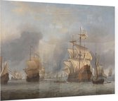 De verovering van de Royal Prince, Willem van de Velde - Foto op Plexiglas - 60 x 40 cm