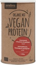Purasana Vegan Protein Mix Pompoen - Zonnebloem - Hennep Cacao Bio 400 gr