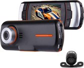 A1 Auto DVR-camera 2.7 inch LCD Full HD 1080P 2 camera's 170 graden groothoekweergave, ondersteuning nachtzicht / bewegingsdetectie / TF-kaart / HDMI / G-sensor