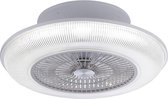 Paul Neuhaus raki - Moderne LED Dimbare Plafondventilator met lamp met Dimmer - 1 lichts - Ø 57.5 cm - Zilver - Woonkamer | Slaapkamer | Keuken