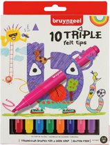 Bruynzeel Viltstiften Triple 10st 4+