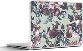 Laptop sticker - 10.1 inch - Bloemen - Lente - Rozen - 25x18cm - Laptopstickers - Laptop skin - Cover