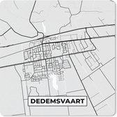 Muismat - Mousepad - Stadskaart - Dedemsvaart - Grijs - Wit - 30x30 cm - Muismatten