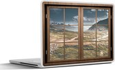 Laptop sticker - 17.3 inch - Doorkijk - Berg - Pad - 40x30cm - Laptopstickers - Laptop skin - Cover