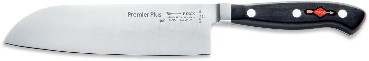 DICK Santoku-mes Premier Plus-serie | Professioneel keukenmes van 18 cm | Roestvrij staal 56 ° HRC
