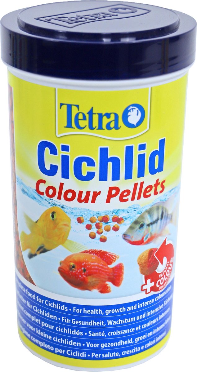 Tetra Cichlid Colour pellets, 500 ml.