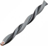 AUDIO SYSTEM Gedraaide luidsprekerkabel. Grijs.  2x 2,50 mm² . 100 mtr per rol