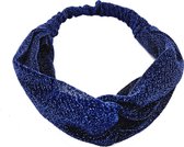 Haarband Twist Glitter Blauw