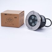 Outdoor Inbouw LED grondspot 5W IP65 80 ° Ø130 - Wit licht