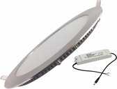 LED Paneel Downlight 18W Extra Plat Rond ALU - Warm wit licht