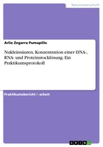 Nukleinsäuren, Konzentration einer DNA-, RNA- und Proteinstocklösung. Ein Praktikumsprotokoll