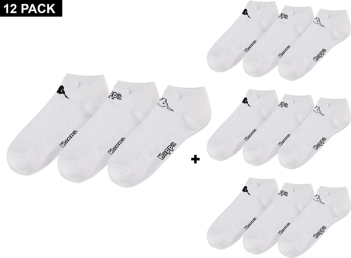 Kappa Logo Trex 12-Pack Sokken 12-Pack 35 38 Wit