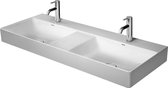 Lavabo double 1200x470 mm, avec 2 trous pour robinet, DuraCeram, blanc alpin