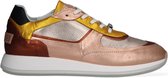 Shabbies 101020094 Lage sneakers - Leren Sneaker - Dames - Cognac - Maat 38