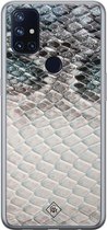 OnePlus Nord N10 5G hoesje siliconen - Oh my snake | OnePlus Nord N10 5G case | blauw | TPU backcover transparant