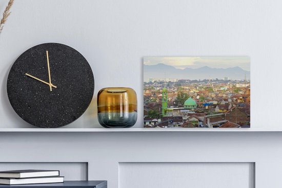 Vue aérienne de Bandung près de l'île de Java en Indonésie Toile 30x20 cm - petit - Tirage photo sur toile (Décoration murale salon / chambre)