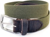 Riemen & Co Herenriem Elastisch 1844 - Olijfgroen - 85 cm