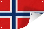 Image du drapeau de la Norvège Affiche d'extérieur 90x60 cm - Toile de jardin / Toile d'extérieur / Peintures d'extérieur (décoration de jardin)