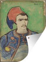 Le Zouave - Peinture de Vincent van Gogh Jardin poster 120x160 cm - Toile de jardin / Toile d'extérieur / Peintures d'extérieur (décoration de jardin) XXL / Groot format!