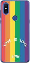 6F hoesje - geschikt voor Xiaomi Mi Mix 3 -  Transparant TPU Case - #LGBT - Love Is Love #ffffff