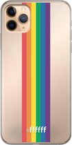 6F hoesje - geschikt voor iPhone 11 Pro Max -  Transparant TPU Case - #LGBT - Vertical #ffffff